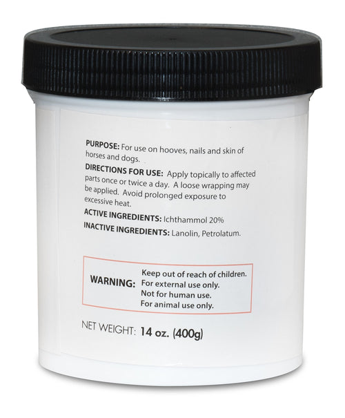 TRIMOL Ichthammol 20% Drawing Salve Grooming Aid, 14 oz, Soothing Skin Relief and Treatment of Eczema, Psoriasis