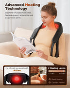 KNQZE Neck and Shoulder Massager, Cordless Back and Neck Massager, Upgraded Graphene Heating, FSA HSA Eligible, 4D Shiatsu Deep