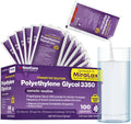 GenCare Polylethylene Glycol 3350 Powder for Solution - 100 Travel Packets - Unflavored Grit-Free Clear PEG 3350 for Occasional 