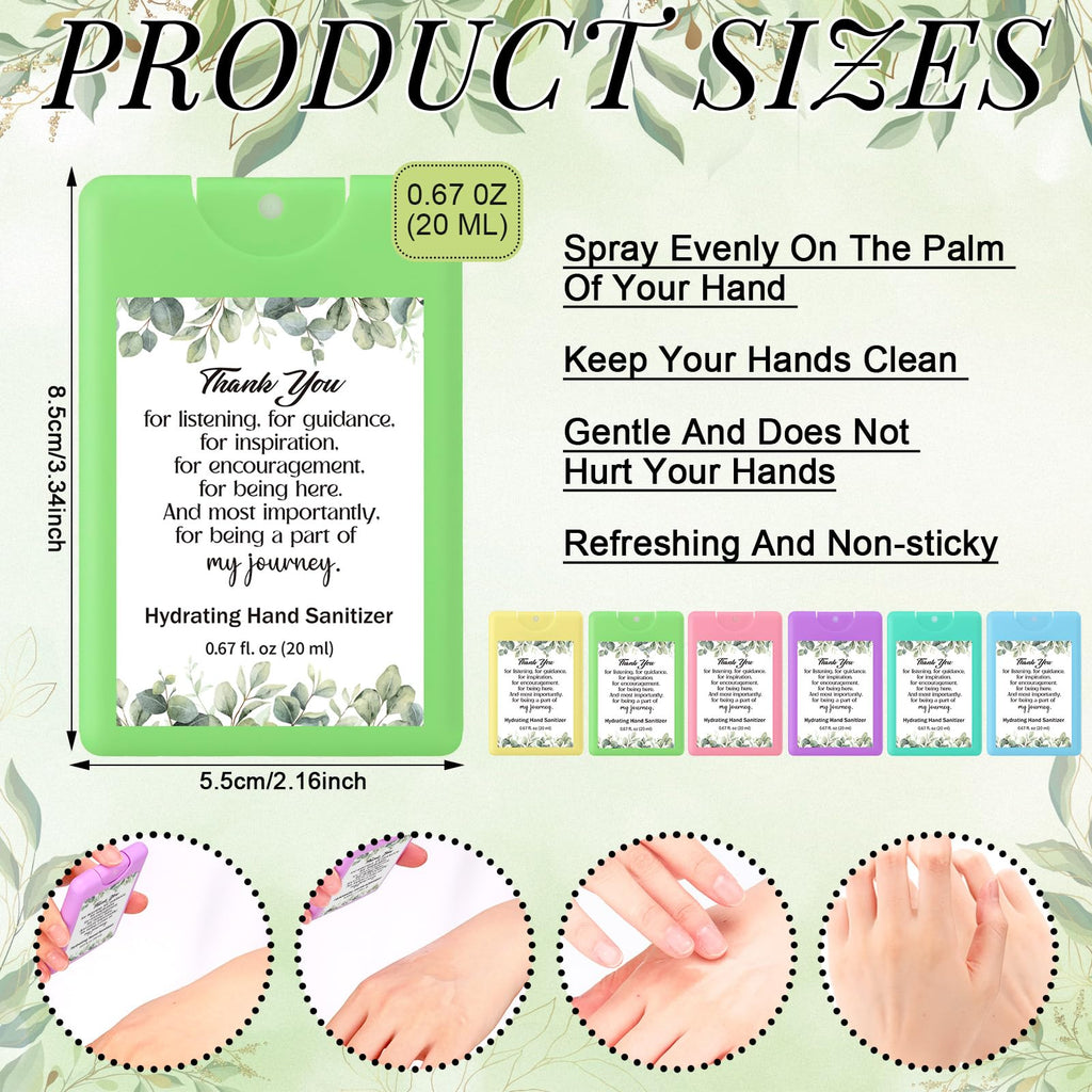 Dansib 24 Pack Mini Hand Sanitizer Spray Appreciation Inspirational Gifts Bulk Hydrating Hand Sanitizers Travel Size Thank You G