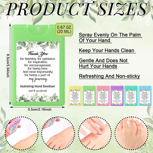 Dansib 24 Pack Mini Hand Sanitizer Spray Appreciation Inspirational Gifts Bulk Hydrating Hand Sanitizers Travel Size Thank You G