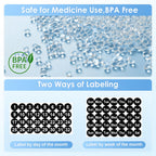 ZRFMIB Monthly Pill Organizer 2 Times a Day, 30 Day Pill Organizer with 32 Daily Pill Box and Travel Case, for Medicine, Vitamin
