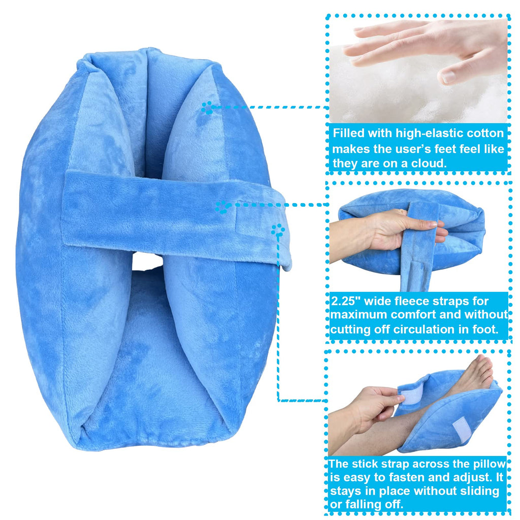 Heel Protector Cushion Foot Support Pillow for Pressure Sores & Ulcers, 1 Piece Foot Elevation Pillow Ankle Protector Pressure R