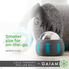 Gaiam Restore Cold Therapy Muscle Massage Roller Ball - Cryosphere Cold Massage Roller Ball, Easy-Glide Roller with Comfort Grip