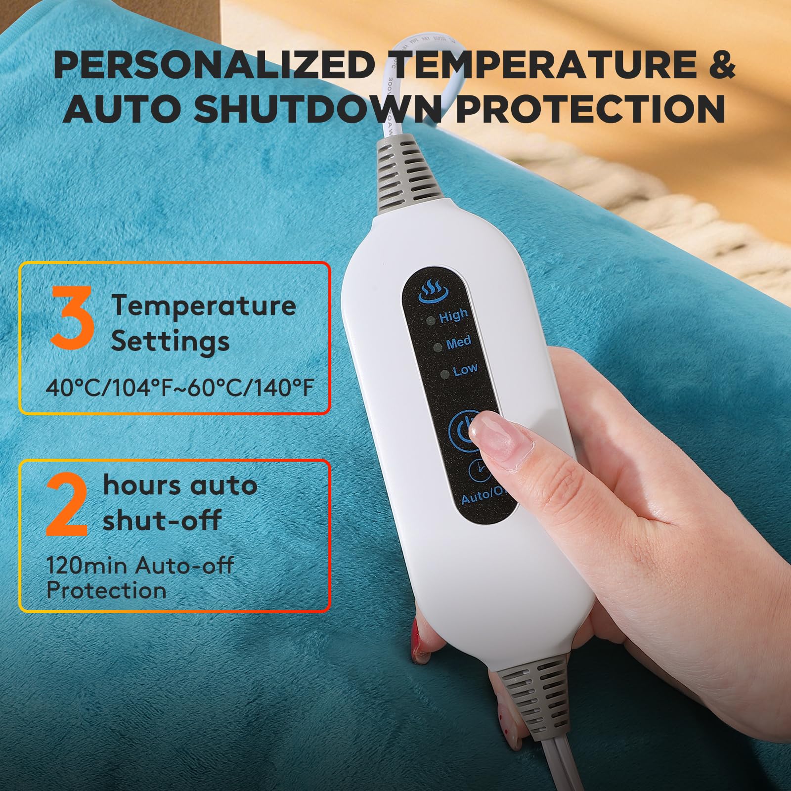 Tovve Heating Pad for Neck Shoulders Back, Large Wearable Relax Muscles, Birthday Gifts for Women Men Mom Dad Elderly, 3 Heat Se