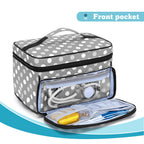 LUXJA Medicine Bag with 2 Detachable Clear Pouches, Pill Bottle Organizer with Detachable Dividers (Suitable for Home or Travel