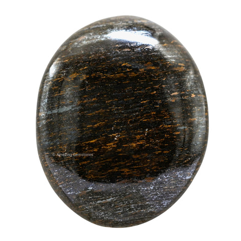 Bronzite Crystals and Healing Stones - Large Palm Stone Crystals Piedra - Crystal for Good Luck, Balanced Positive Energy, Medit