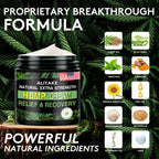 8.5 oz Natural Hemp Cream - Instant Hemp Cream with Hemp, Arnica, MSM, Turmeric, Emu Oil, Menthol, Aloe, Rosemary oil, Boswellia