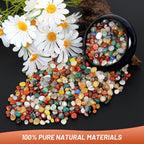 1.1lb Natural Multicolor Agate Crystal Tumbled Chips-Agate Healing Crystals Chips, Crushed Crystal Gemstones for Crafts, Beautif