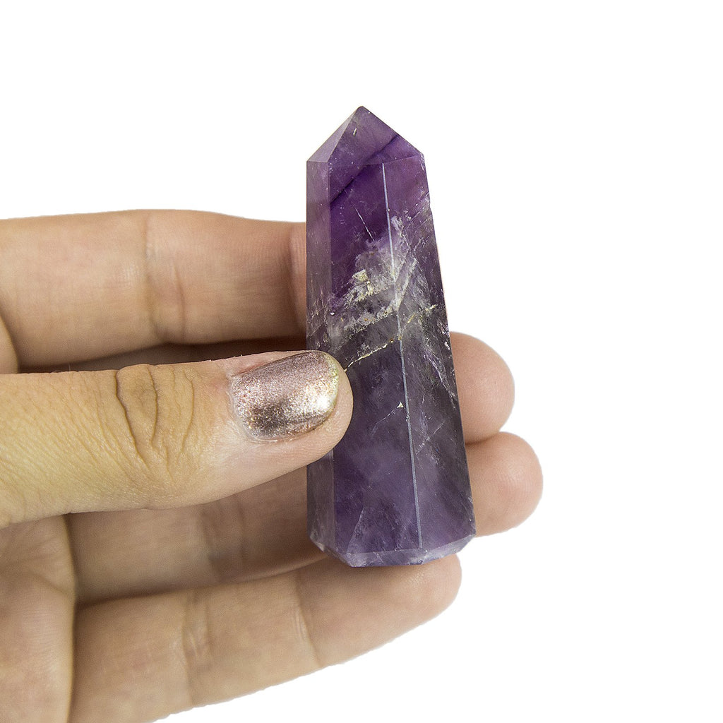 Beverly Oaks Crystal Obelisk Bulk Set Featuring Deep Purple Amethyst - Powerful Gemstone Healing Wand (1/2 Pound)