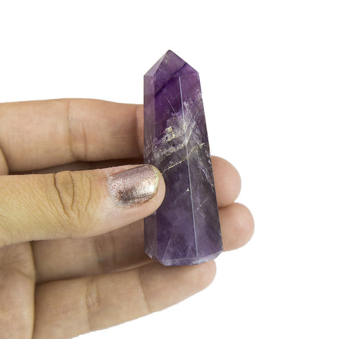 Beverly Oaks Crystal Obelisk Bulk Set Featuring Deep Purple Amethyst - Powerful Gemstone Healing Wand (1/2 Pound)