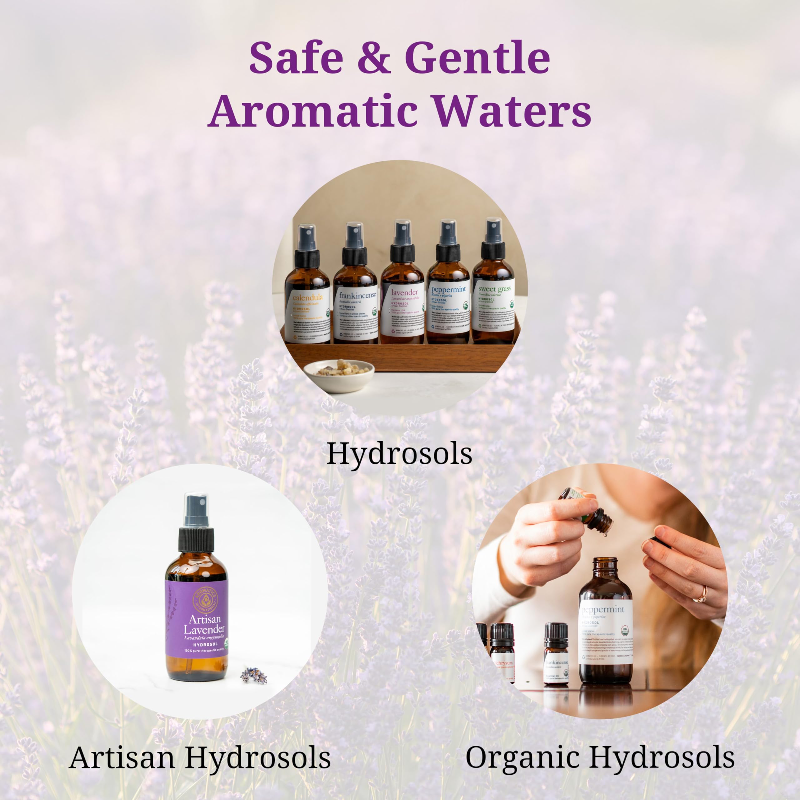 Aromatics International Spearmint Hydrosol 100ml | Refreshing Aromatic Spray for Everyday Use