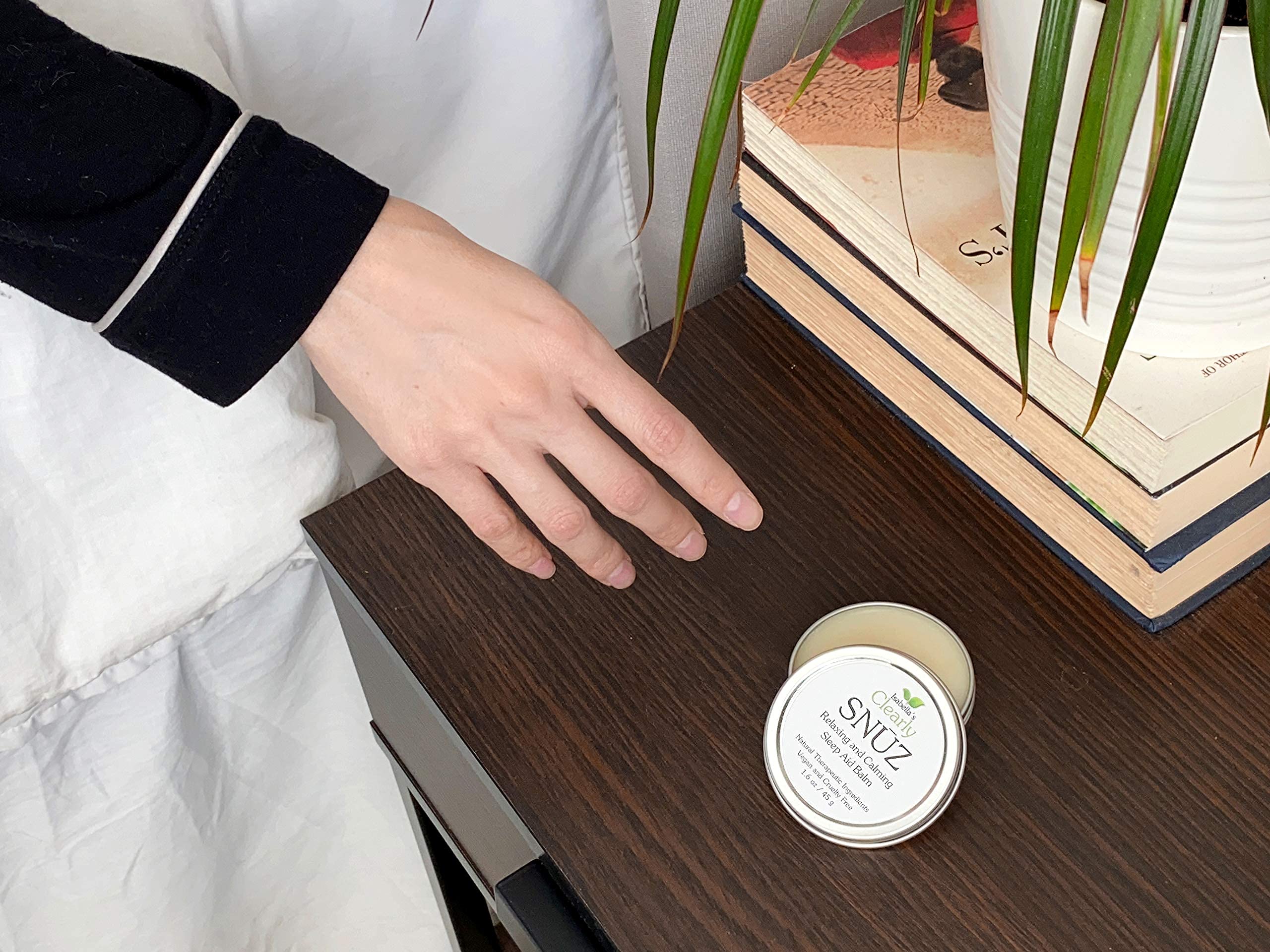 SNUZ Natural Sleep Aid Aromatherapy Balm | Essential Oil Blend with Chamomile, Copaiba, Lavender for Improved Sleep Quality and