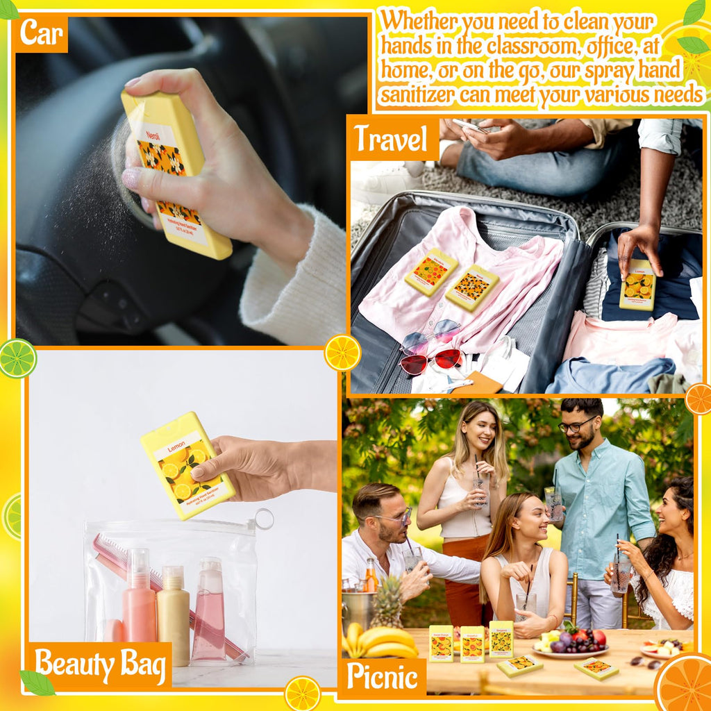 Dansib 24 Pack Mist Hydrating Hand Sanitizer Spray Refillable Scented Hydrating Hand Sanitizer Portable Travel Size Daily Outdoo