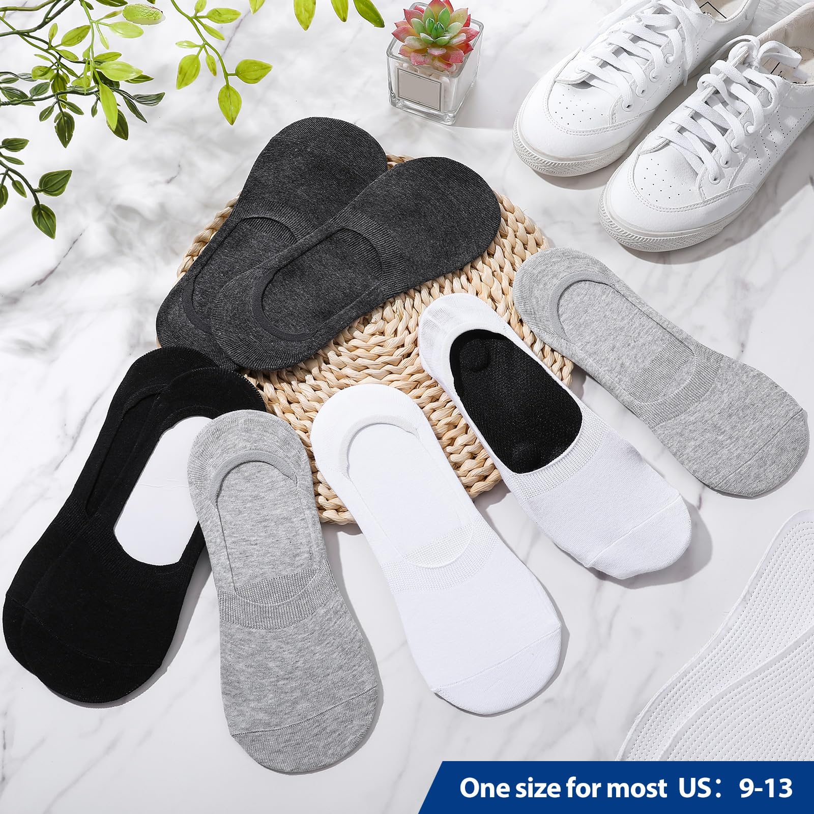 Twistover 12 Pairs Sockless Insole Covers No Show Sockless Shoe Liners Covers Odor Anti Slip Breathable Insoles Shoe Inserts for