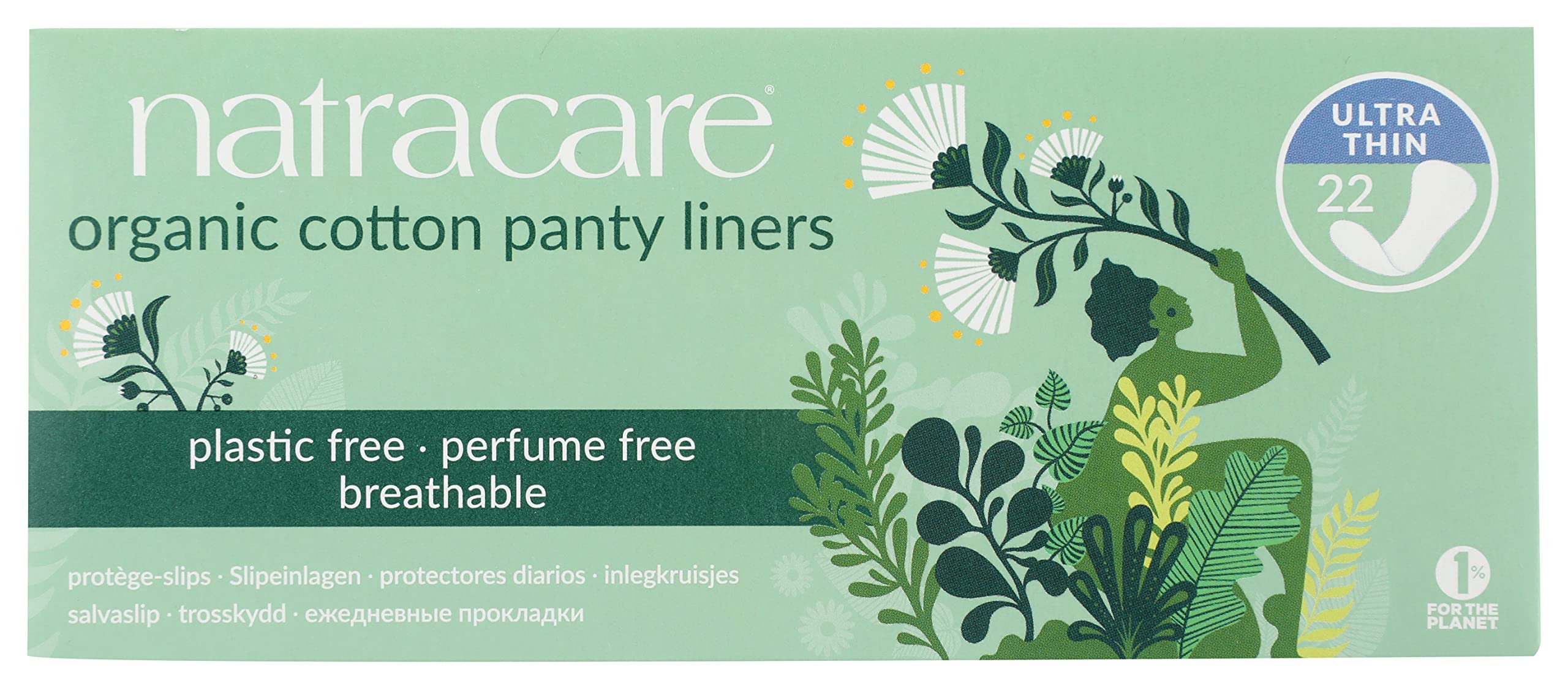Natracare Ultra Thin Organic Cotton Panty Liner, 22 Liners