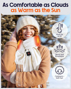 Genovega Heated Scarf Shawl Wraps for Women Portable Rechargeable Christmas Birthday Unique Idea Gifts for Mom Sister Wife Girlf