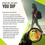 Teaza Energy Pouches Tobacco Alternative Nicotine Free Dip, Smokeless Alternative Snuff Healthy Dip Pouches Tobacco Free Chew, M