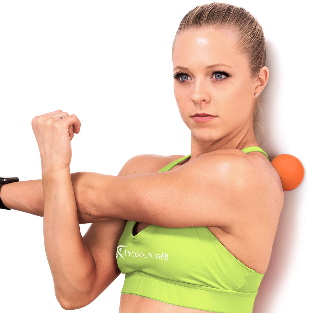 ProsourceFit Lacrosse Massage Ball for Self-Myosfascial Release, Deep Tissue Massage, Muscle Mobility, Post-Workout Recovery
