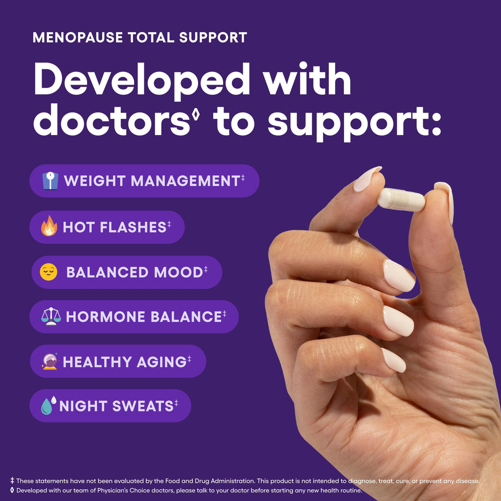 Physicians CHOICE Menopause Probiotic Supplement for Women - Supports Hormone Balance, Hot Flashes, Night Sweats, Weight Manage