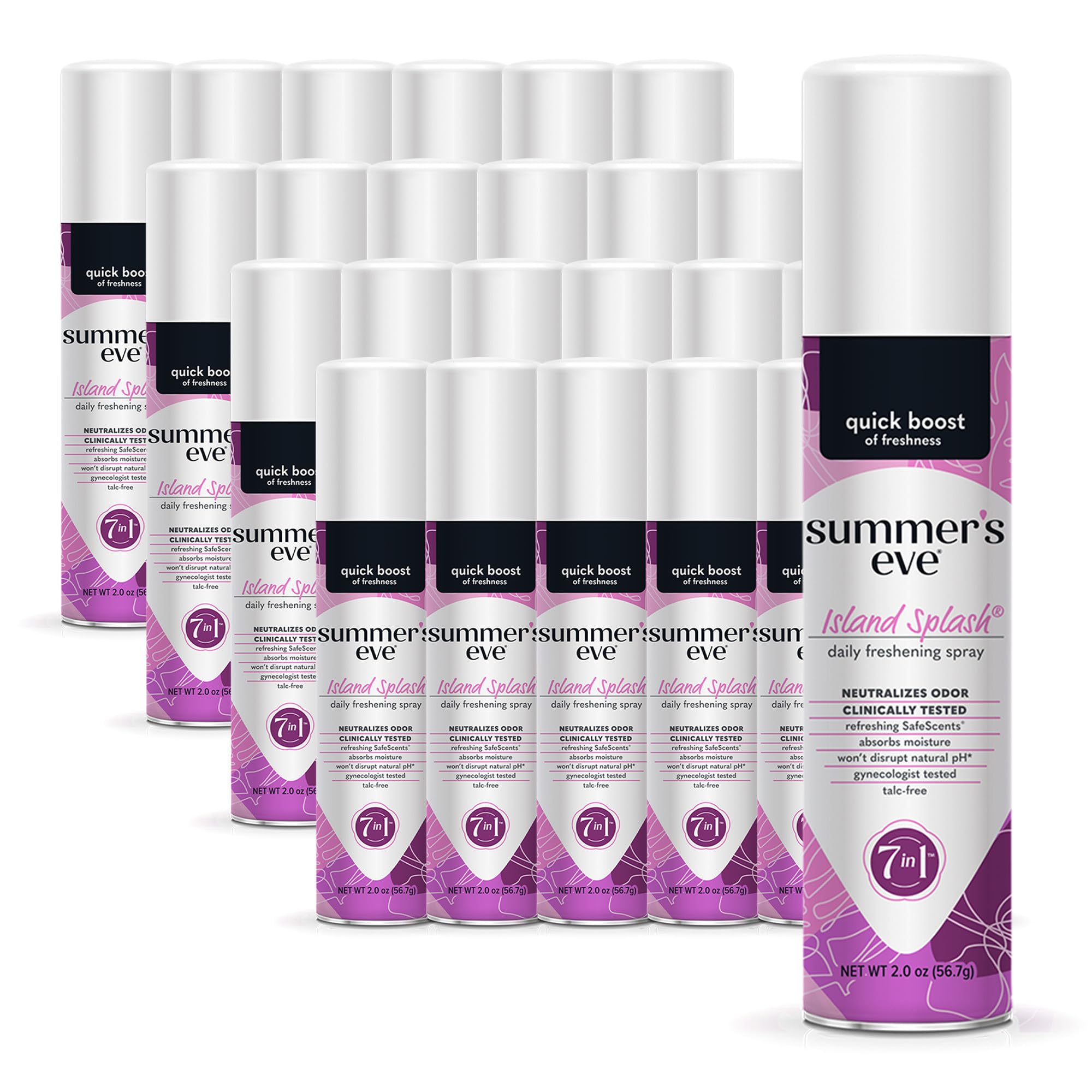 Summer's Eve Island Splash Daily Refreshing Feminine Spray, 2 oz, 24 Pack