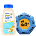 Equate Extra Strength Sugar-Free Antacid Chewable Tablets, Orange Cream,750 mg 90 Count Includes Pill Organizer