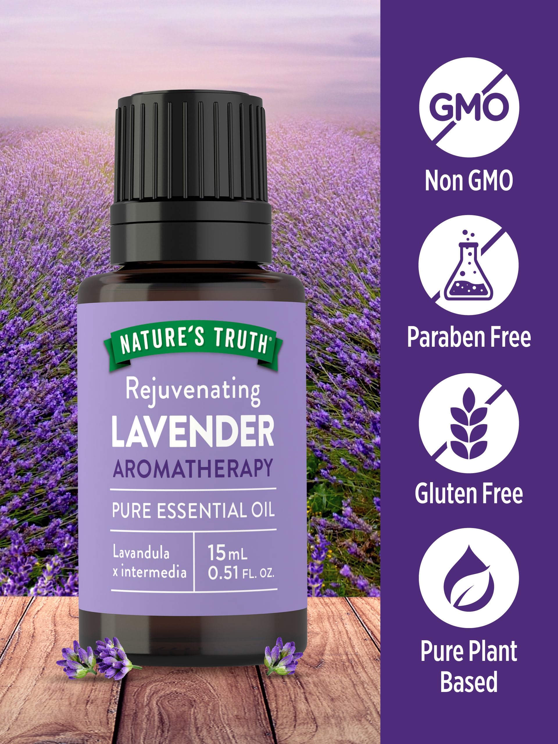 Natures Truth Aromatherapy Pure Essential Oil, Lavender, 0.51 Fluid Ounce