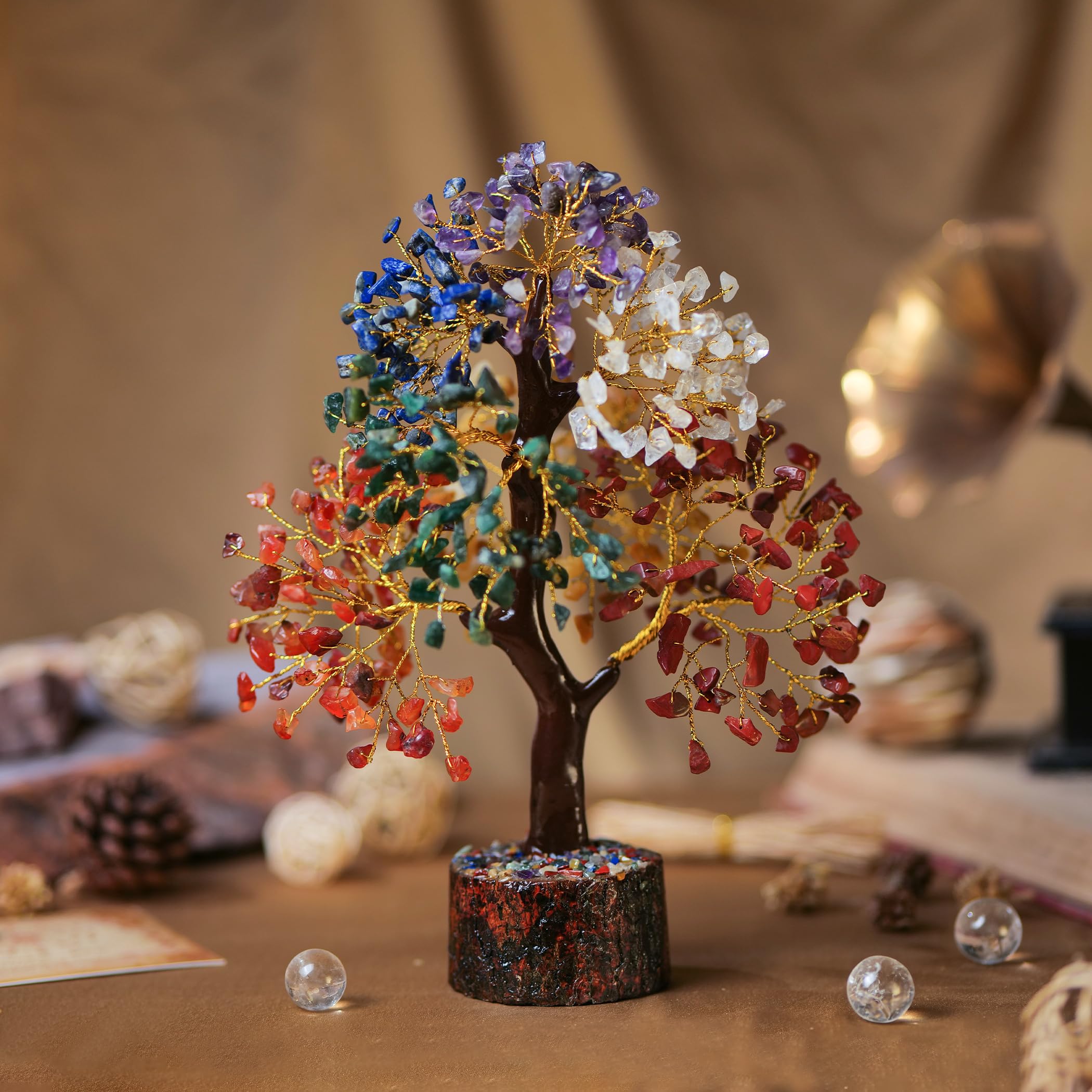 Chakra Tree, Crystals and Healing Stones, Gemstones and Crystals, Room Decor, Bonsai Tree - Chakra Stones, Tree of Life, Crystal