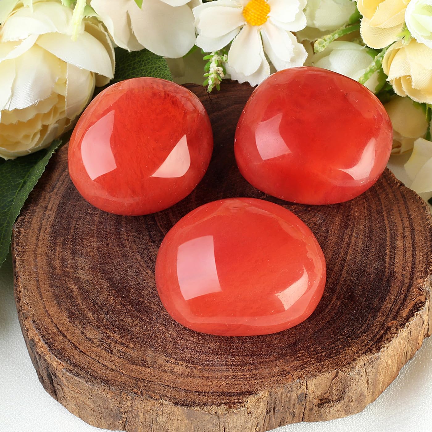 MAIBAOTA 1.6-2.0'' Watermelon Tourmaline Crystal Large Reiki Natural Tumbled Polished Stones for Energy Witchcraft Therapy Medit