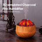 Flame Essential Diffuser Bonfire Humidifier 300ml Ultra-Quiet Auto-Off Aromatherapy Diffuser Campfire Flame Fire Diffuser for Ho