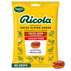 Ricola Sugar Free Swiss Herb Cough Drops, 45 Count, Cough Suppressant & Throat Relieving Drops with Naturally Sourced Menthol, P