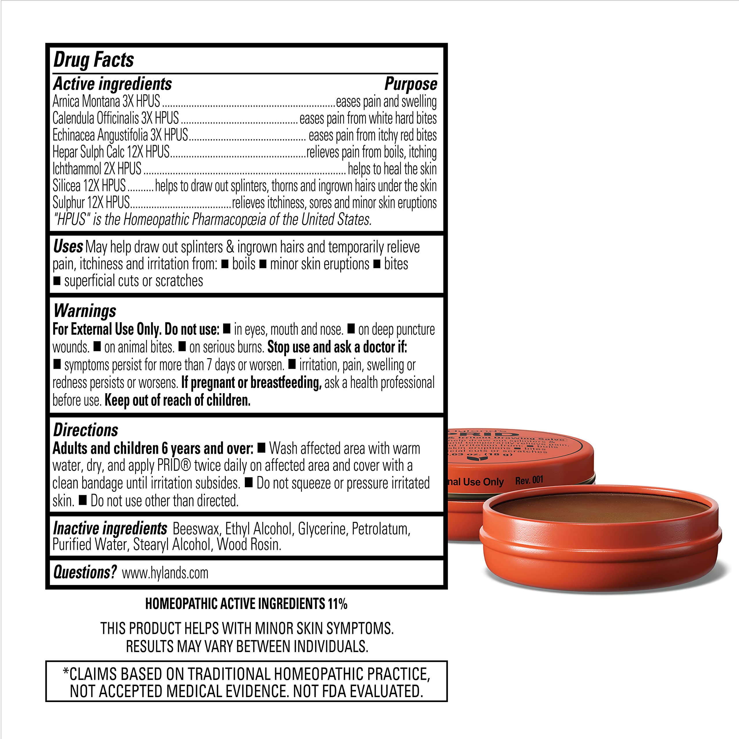 Hyland 's PRID Drawing Salve Naturals (2 Pack)