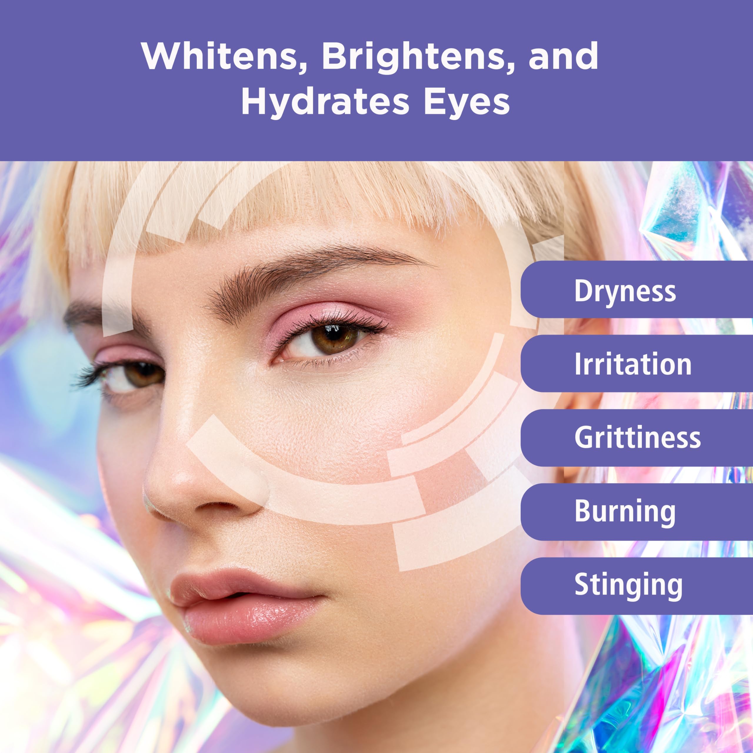 Rohto Optic Glow Whitening, Lubricant Eye Drops, Whitens, Brightens, and Hydrates Red Eyes, Fast-Acting Formula, Sterile Eye Dro