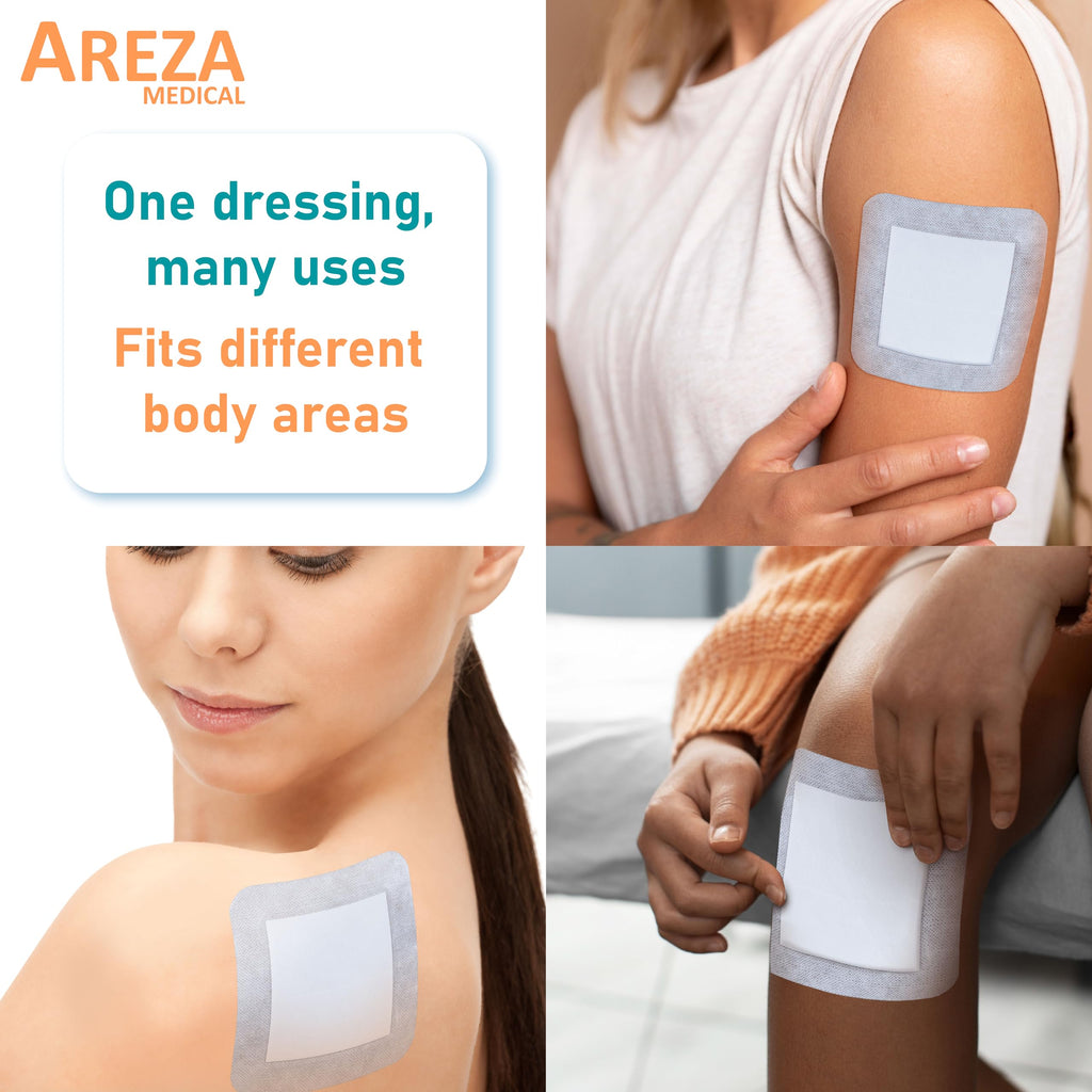 Areza Medical - Bordered Gauze Island Dressing - Wound Dressing - Latex Free - sterile - 6 x 6 - 60 per Box