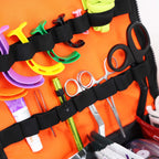 Lightning X Pre-Stocked EMS/EMT Trauma Kit w/Large First Responder Bag & 256 First Aid Medical Supplies - Orange