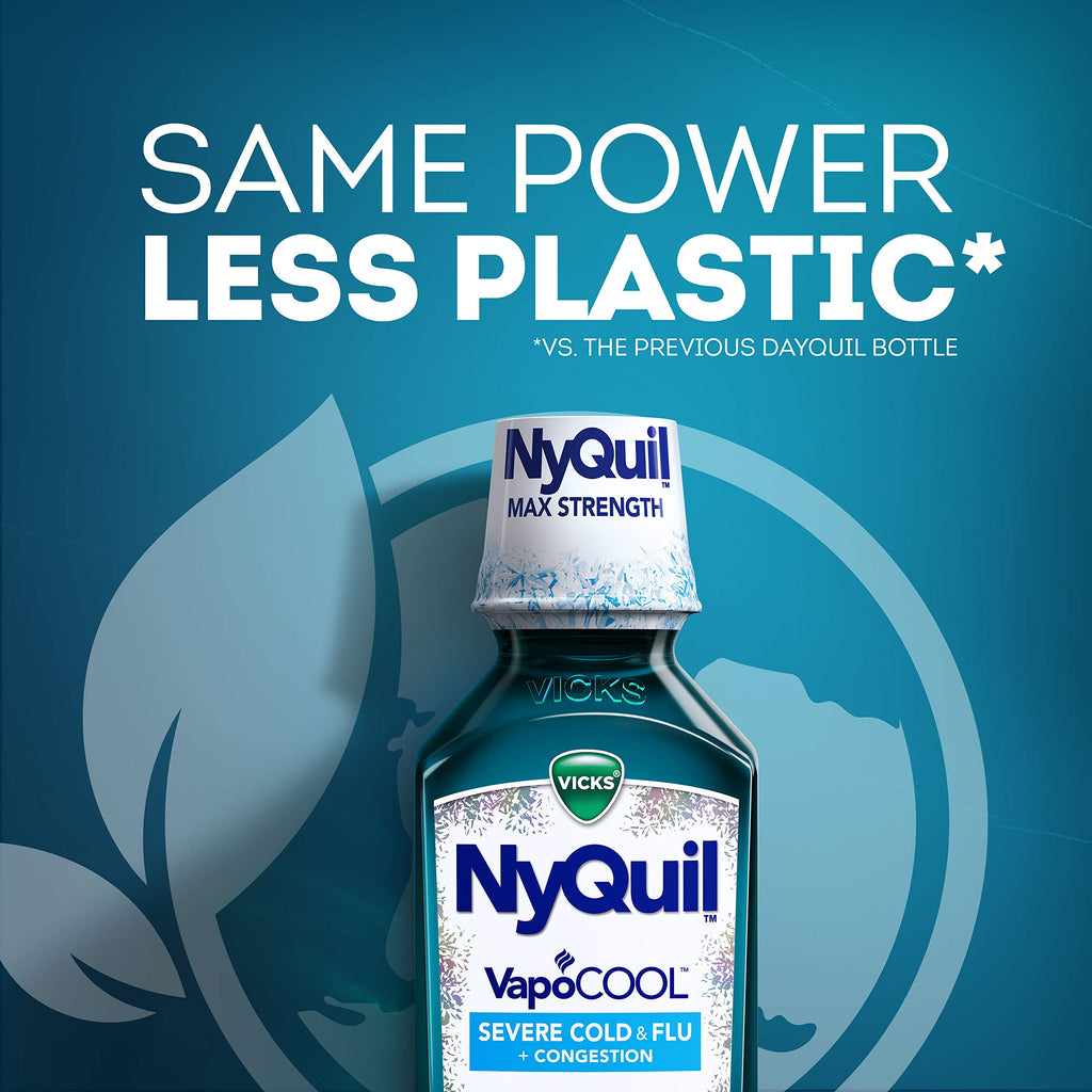 Vicks DayQuil and NyQuil VapoCOOL SEVERE Combo Cold & Flu + Congestion Medicine, Max Strength Relief For Fever, Sore Throat, Nas
