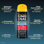 Fungi-Nail Everyday Anti-Fungal Powder Spray, Stops Foot Fungus, Prevents Most Athletes Foot, Absorbs Wetness to Fight Odor, Tal