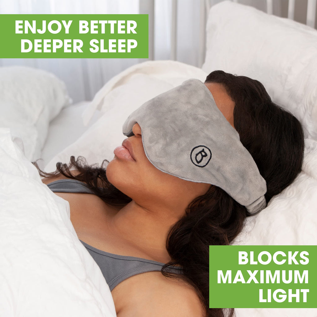 BARMY Weighted Sleep Mask for Women and Men (0.8lb/13oz) Weighted Eye Mask for Sleeping, Eye Cover Blocks Light Helps Relaxation