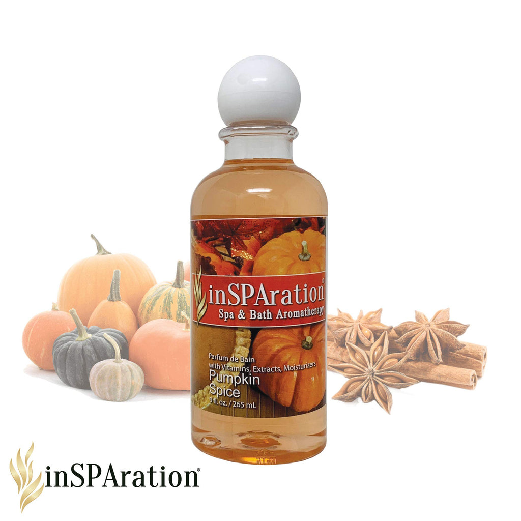 InSPAration 100HOLPPX Spa and Bath Aromatherapy Liquid, 9 oz, Holiday Pumpkin Pie