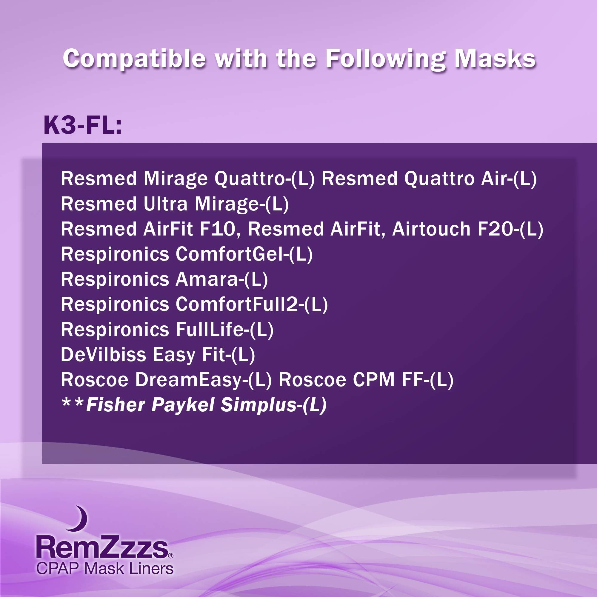 RemZzzs Full Face Cpap Mask Liners (K3-FL) - Reduce Noisy Air Leaks and Painful Blisters - Cpap Supplies and Accessories - Compa