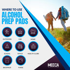 MEDca Alcohol Prep Pads, Sterile, Medium, 2-Ply Pack of 100