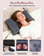 THERAZZAGGE Full Body Massage Mat with Heat, Independent Shiatsu Neck Massager Pillow, 10 Vibration Motors, 5 Modes & 3 Intensit