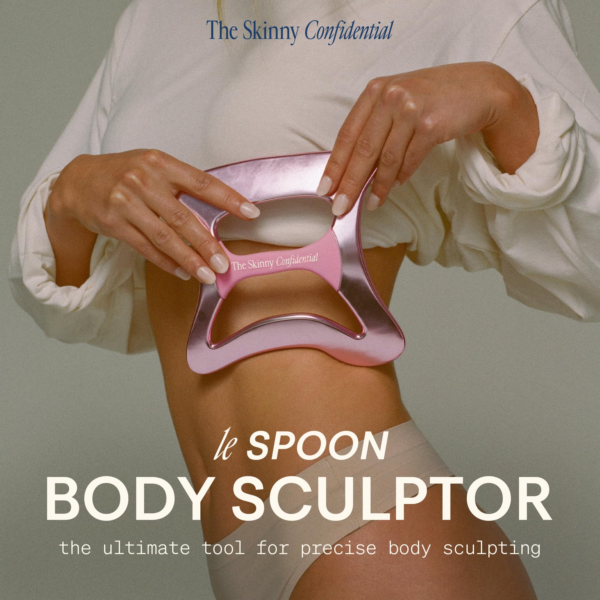 The Skinny Confidential Le Spoon Body Sculpting Tool - Muscle Scraper & Body Sculptor Massage Tool - Full-Body Treatment for Blo