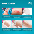 LCH 50 Pack Transparent Film Dressing Waterproof, 2 Sizes: 2.38 x 2.75 & 4 x 4.75, Waterproof Bandages for Swimming, Second Skin