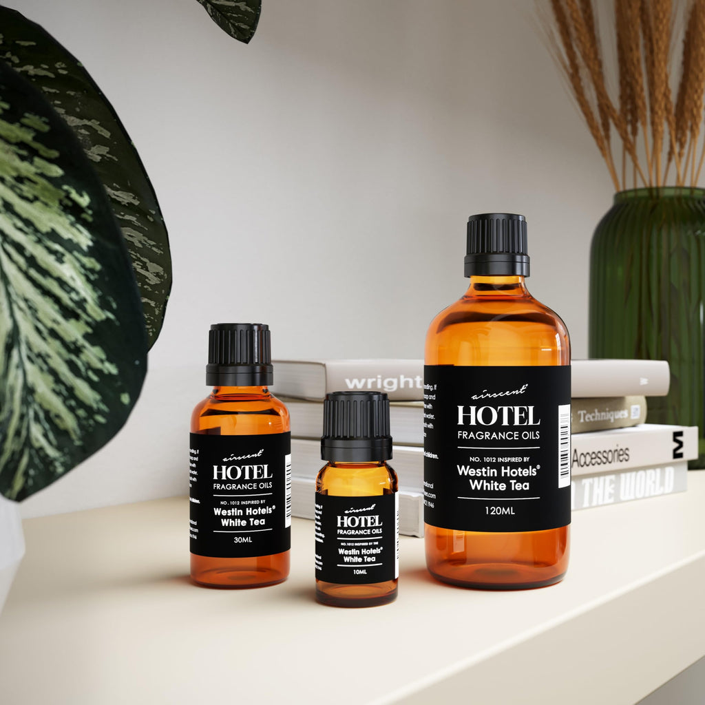 AirScent Hotel Diffuser Oil Inspired by Westin White Tea Hotel Scent - Fragrance Oil No. 1012 for Ultrasonic and Waterless Diffu