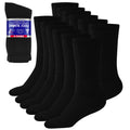 Diabetic Socks for Men and Women Loose Fit Non-Binding Cotton Crew Socks 6 Pairs