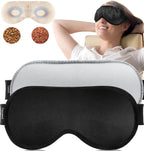 Heated Eye Mask (2-Packs), FSA/HSA Eligible Moist Warm Eye Compress Microwave with Flaxseed Cassia Seed, Weighted Eye Mask for S