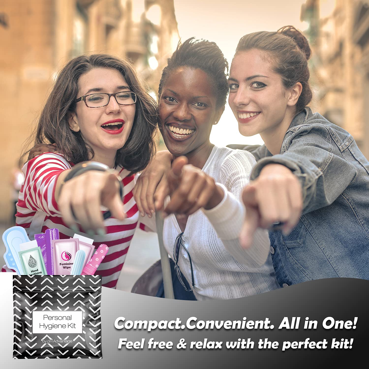 Menstrual Kit All-in-One | Convenience on The Go | Single Period Kit Pack for Travelling, Tweens & Teenagers | Individually Wrap