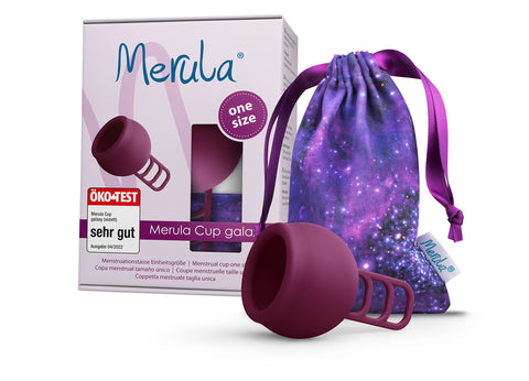 Merula Cup Galaxy (Violet) - One Size Menstrual Cup Made of Medical Silicone, 10 g