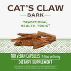 Nature's Way Cats Claw Bark, Traditional Health Tonic*, 1,455mg per serving, 100 Capsules